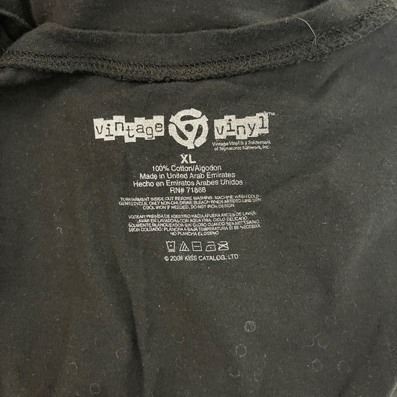 Vintage Vinyl KISS Black t-shirt XL - Picture 10 of 10